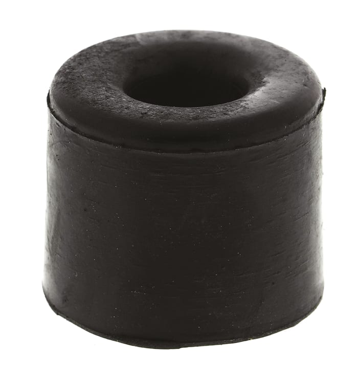 RS PRO Black Rubber Bumper Door Stop, 28mm Diameter