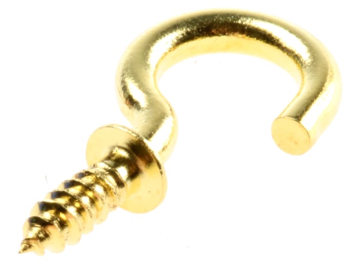 RS PRO, RS PRO Brass, Screw J Hook, 20mm, 6mm, 397-4932