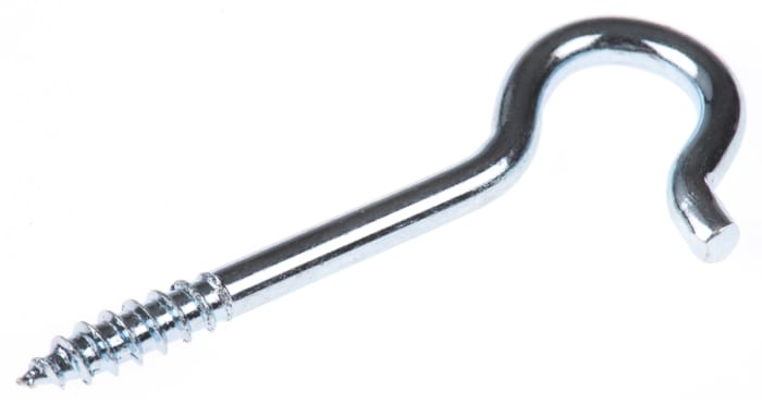 RS PRO, RS PRO Steel, Screw J Hook, 53mm, 10mm, 397-5418