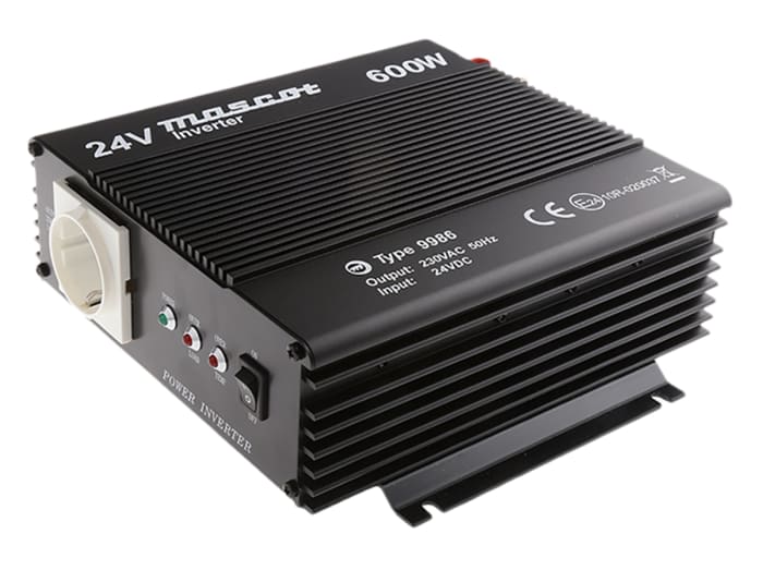Mascot Quasi Sine Wave 600W Power Inverter, 20 → 30V dc Input, 230V ac Output