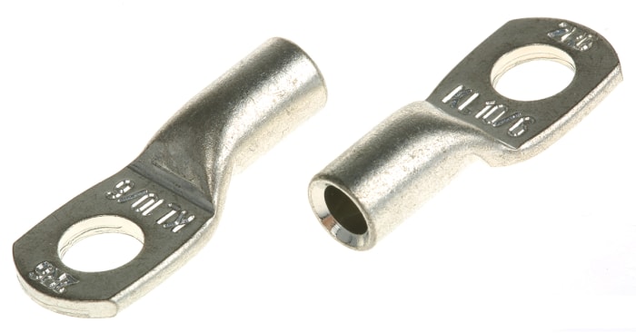 Klauke Uninsulated Ring Terminal, M6 Stud Size 8 AWG Wire Size, Grey
