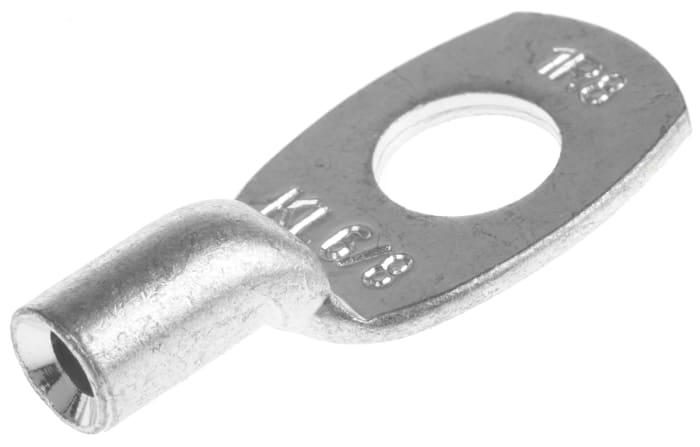 Klauke Uninsulated Ring Terminal, M8 Stud Size, 6mm² to 6mm² Wire Size