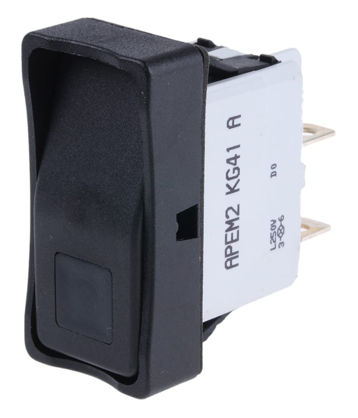 APEM Illuminated DPST, On-Off Rocker Switch Panel Mount