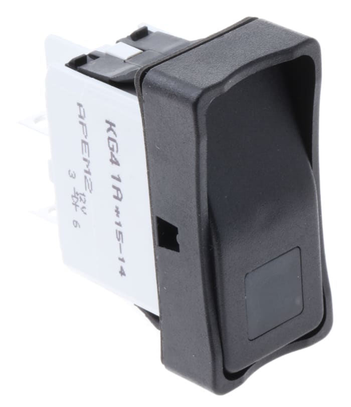 APEM Illuminated DPST, On-Off Rocker Switch Panel Mount