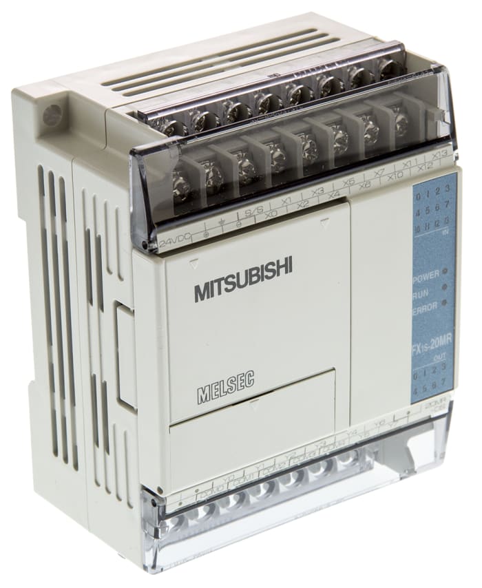 Mitsubishi FX1S Series PLC CPU for Use with FX1S Series, Relay Output, 12 (Digital)-Input, Digital Input