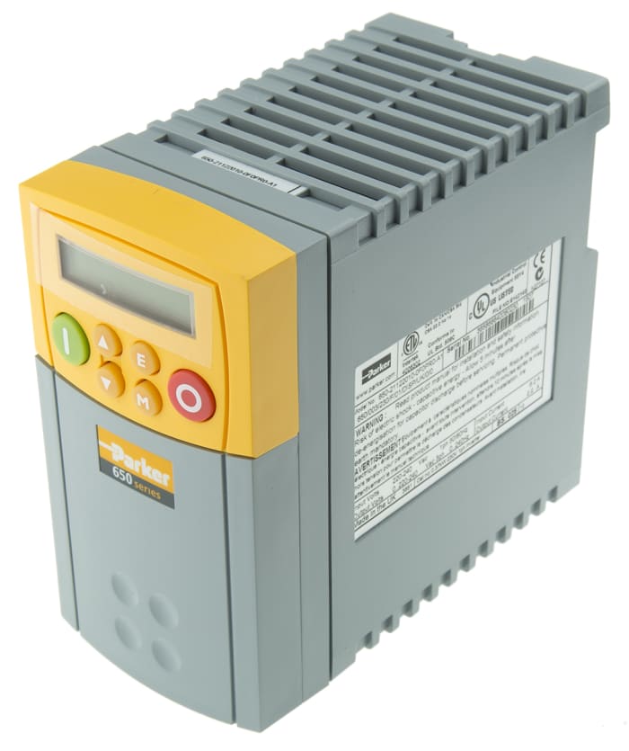 Parker Inverter Drive, 0.37 kW, 1 Phase, 230 V ac, 2.2 A, AC650 Series