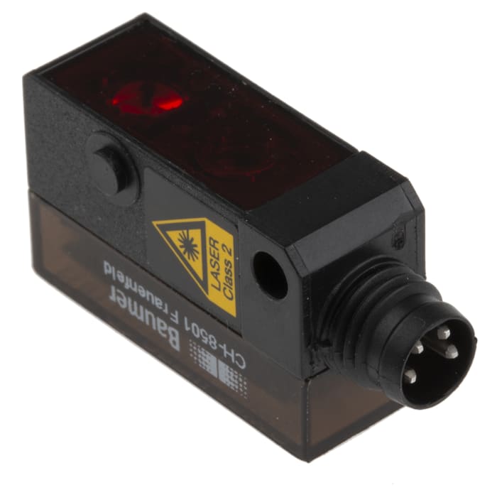 Baumer Diffuse Photoelectric Sensor, Block Sensor, 22 mm → 130 mm Detection Range