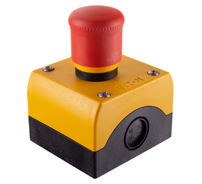 Eaton Pull Release Control Station Switch - SPDT, Plastic, 1 Cutouts, Red, Unmarked, IP66, IP69K