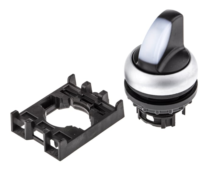 Eaton RMQ Titan Series 2 Position Selector Switch Head, 22mm Cutout, White Handle
