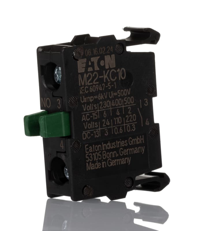 Eaton M22 Series Contact Block for Use with RMQ Titan Series, 500V, 1 NO