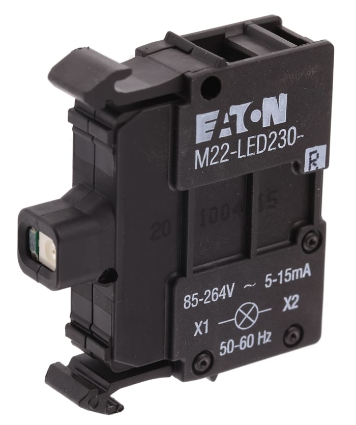 Eaton M22 Işık Bloku - Sinyal Bloku - Aydınlatma Bloku, Kırmızı, LED Aydınlatma, Vidalı, 85 → 264 V ac