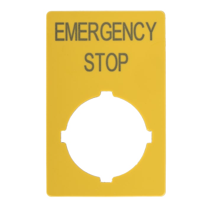 Eaton Label for Use with RMQ Titan Series, Emergency Stop