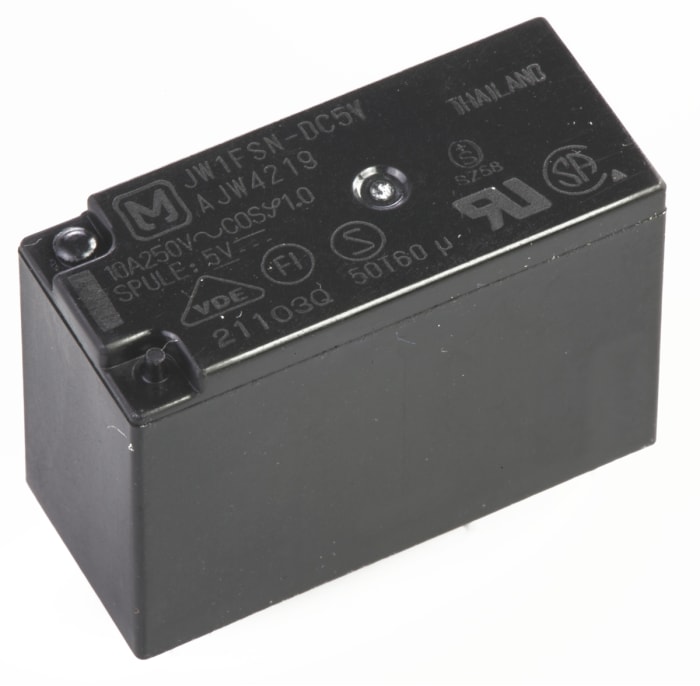 Panasonic PCB Mount Power Relay, 5V dc Coil, 30A Switching Current, SPDT