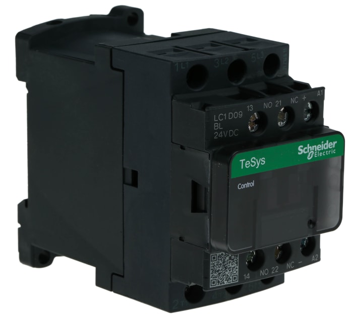 Schneider Electric TeSys D LC1D Contactor, 24 V dc Coil, 3-Pole, 9 A, 4 kW, 3NO, 690 V ac