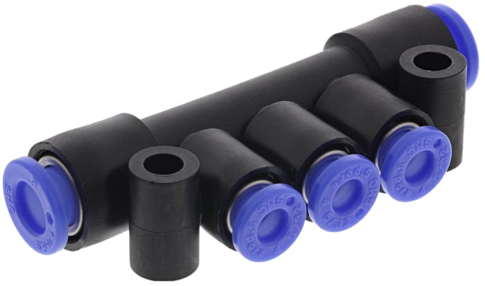 SMC KM 3 Outlet Manifold Push In 6 mm Push In 4 mm
