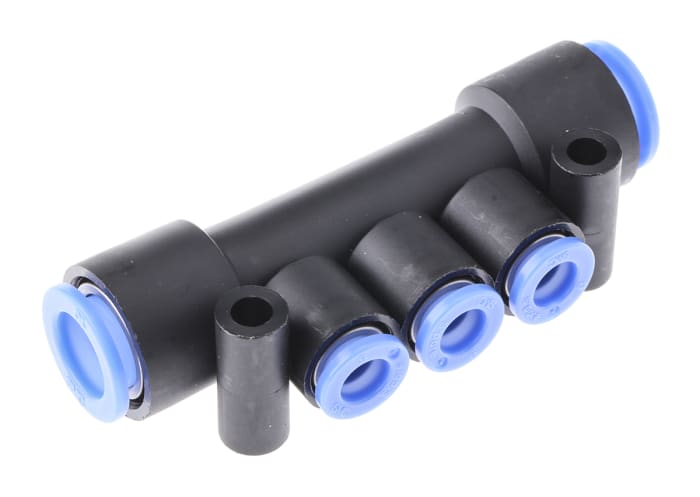 SMC KM 3 Outlet Manifold Push In 10 mm Push In 6 mm