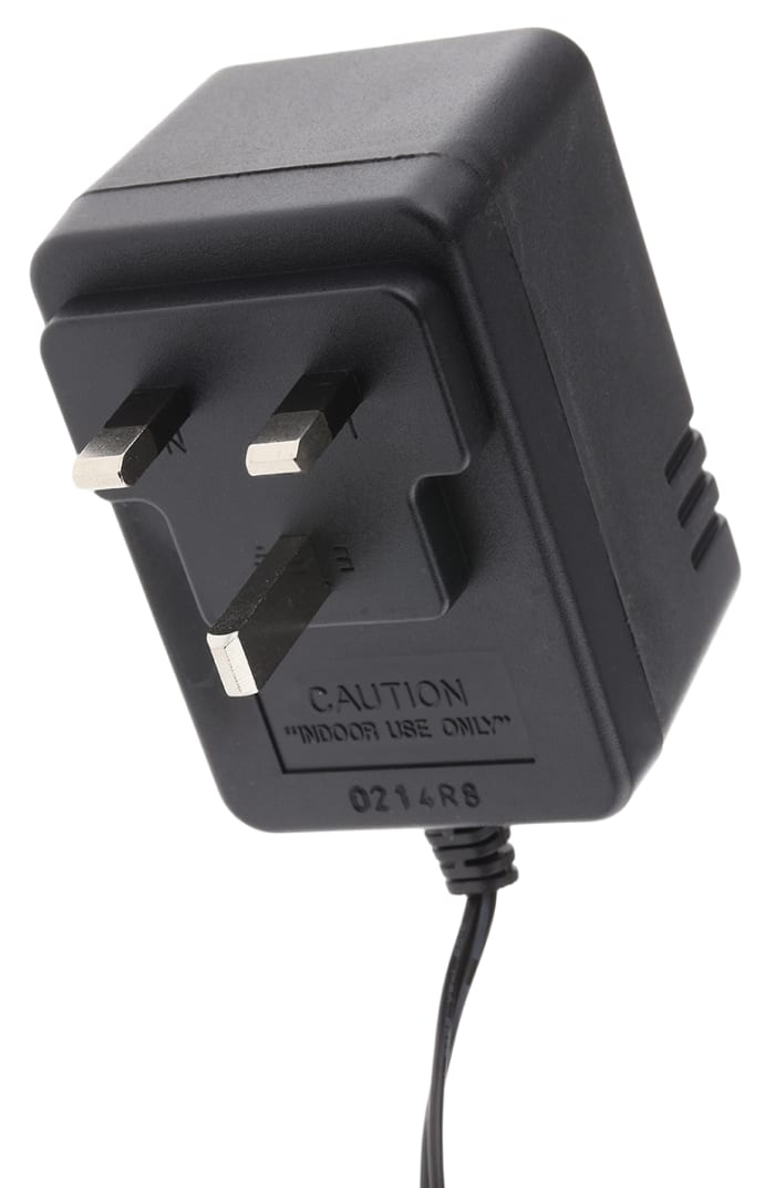 Adaptador AC/DC Mascot 230V ac, 9V dc, 1 salida, Adaptador ac/dc, 1A, 9W, Tipo G - 3 pines británico