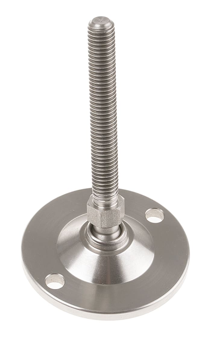 Nu-Tech Engineering M8 Stainless Steel Adjustable Foot, 300kg Static Load Capacity 10° Tilt Angle