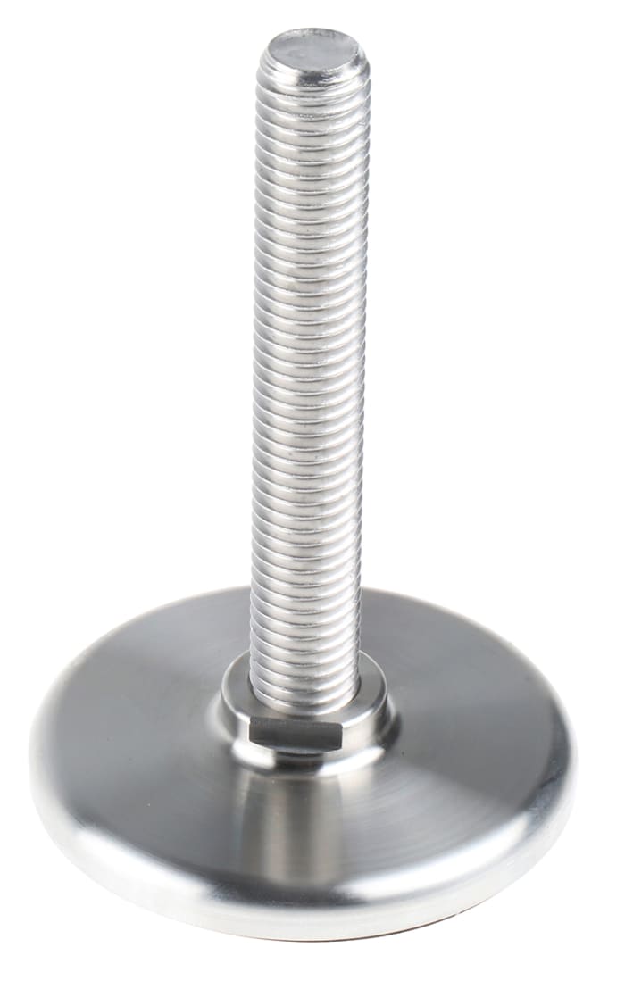 Nu-Tech Paslanmaz Çelik Ayarlanabilir Ayak A315/001, Çap: 60mm, Toplam Yükseklik: 90mm, Yük Kapasitesi: 1250kg, M12