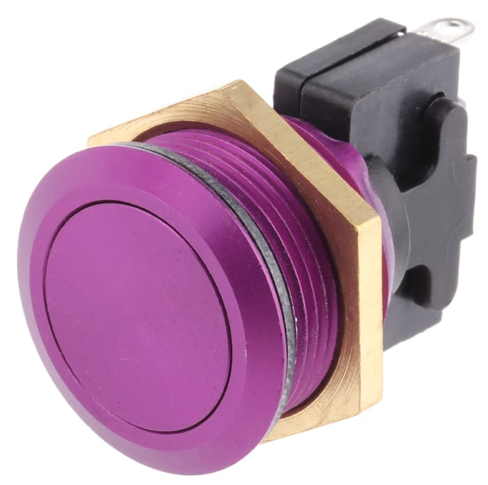 ITW Switches 76-95 Series Push Button Switch, Momentary, Panel Mount, 19.2mm Cutout, SPDT, 250V ac, IP67