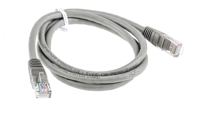 Câble Ethernet RS PRO catégorie 5e, U/UTP, Gris, Longueur 1m PVC, avec connecteur