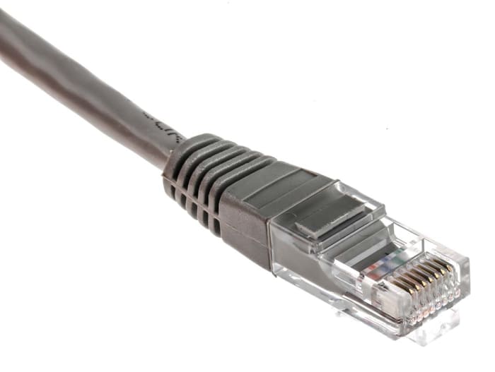 Câble Ethernet RS PRO catégorie 5e, U/UTP, Gris, Longueur 2m PVC, avec connecteur