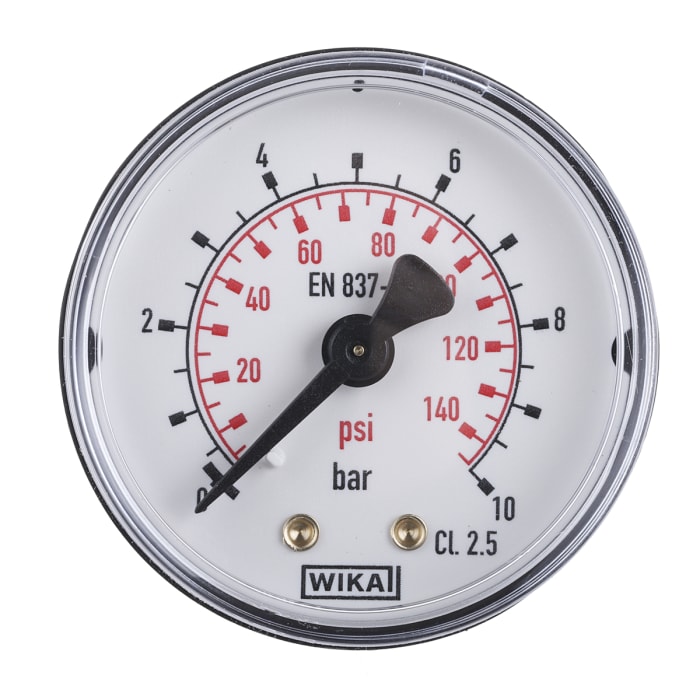 7203493 WIKA WIKA Dial Pressure Gauge 10bar, 7203493, RS Calibration