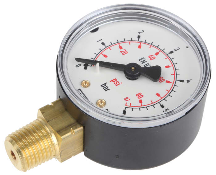 WIKA Analogue Pressure Gauge 6bar Bottom Entry 50mm Outside Diameter