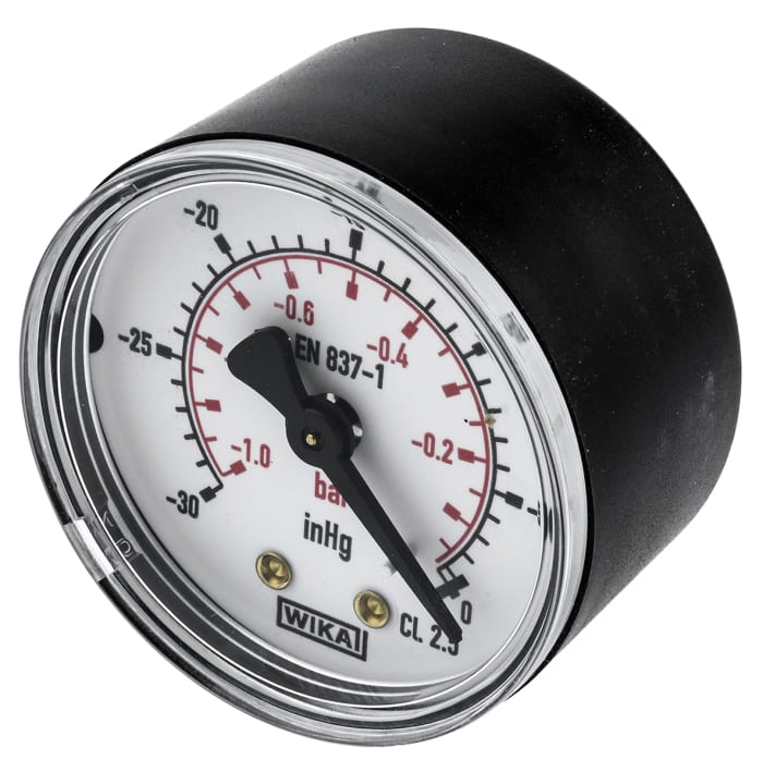 7203736 WIKA WIKA Analogue Pressure Gauge 0bar Back Entry