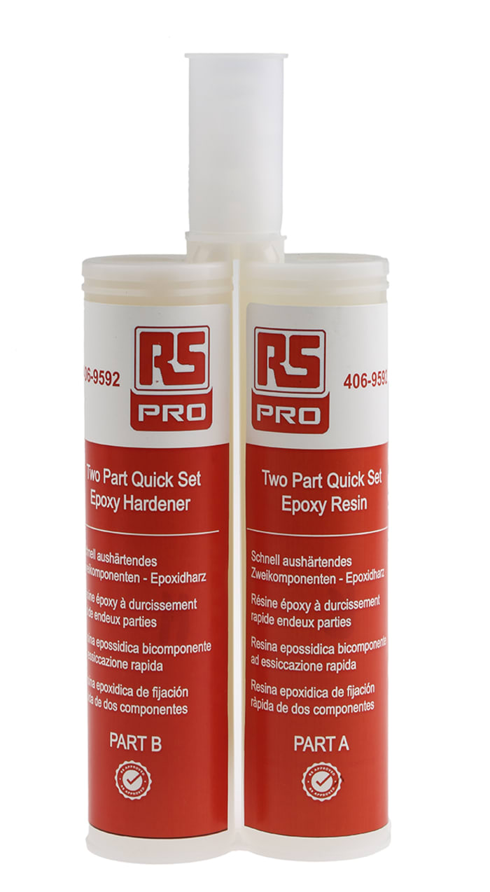 RS Pro 200 ml Sarı Kartuş Epoksi Yapıştırıcı, Alüminyum, Çelik Malzemeler İçin