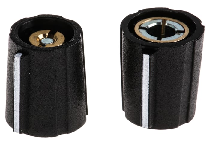 Sifam 11.5mm Black Potentiometer Knob for 4mm Shaft Splined, SP111 004 BLACK