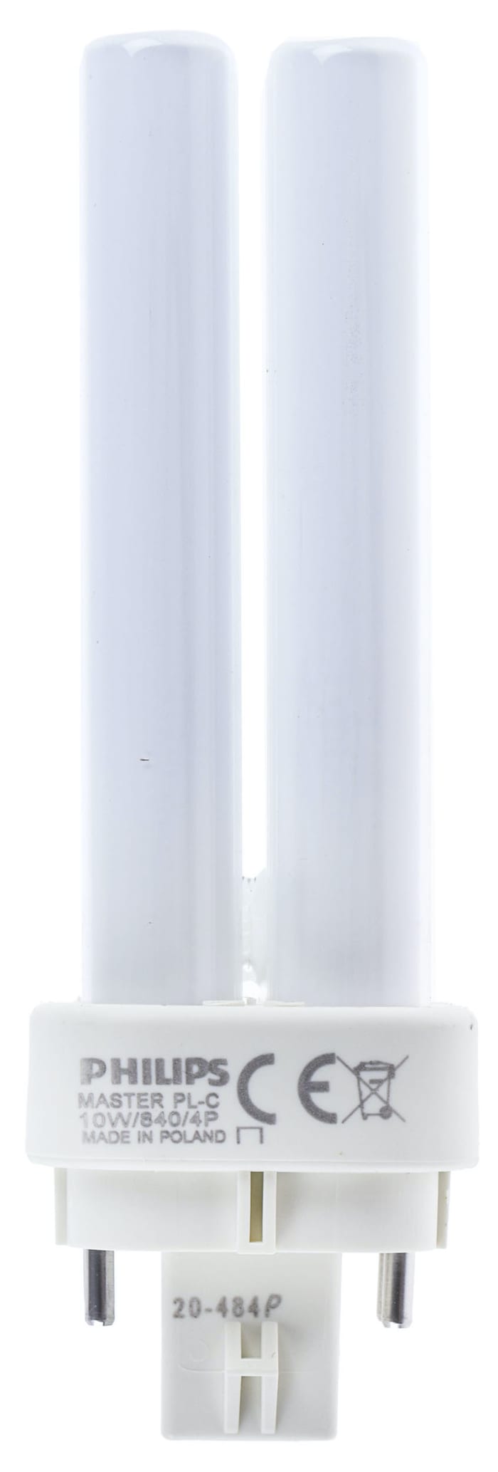 G24q 1 Quad Tube Shape CFL Bulb 10 W 4000K Cool White Colour Tone Philips Lighting RS Components Export