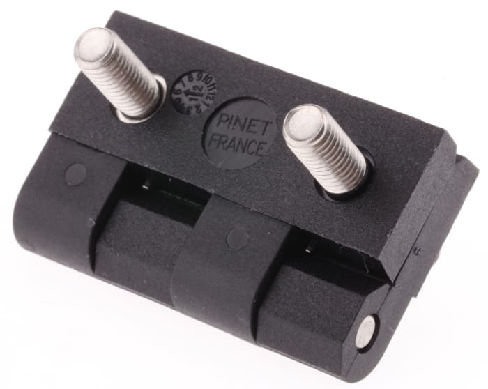 Pinet Polyamide Butt Hinge, Bolt-on Fixing, 40mm x 40mm x 5mm