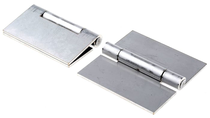 Charnière universelle en inox, 70mm x 70mm x 2mm