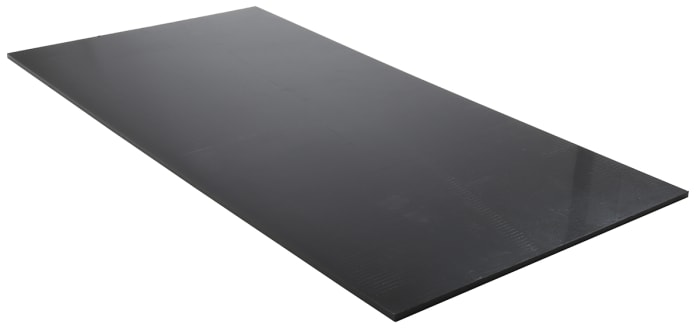 RS PRO Black Plastic Sheet, 1000mm x 500mm x 8mm