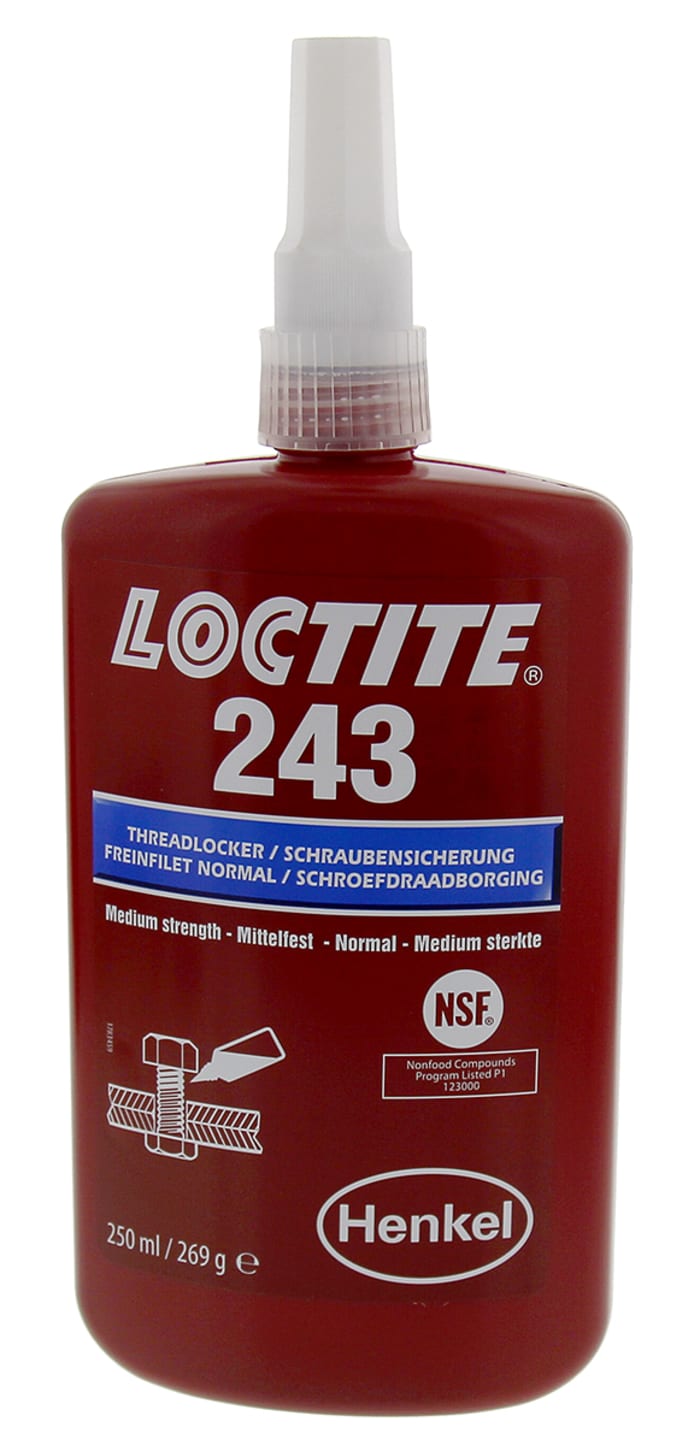 LOCTITE® 243 Loctite | Loctite Loctite 243 Blue Threadlocking Adhesive ...
