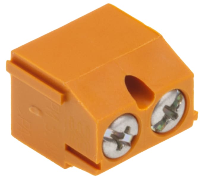 Weidmuller PM 5.08 Series PCB Terminal Block, 2-Contact, 5.08mm Pitch, Through Hole Mount, 1-Row, Screw Termination