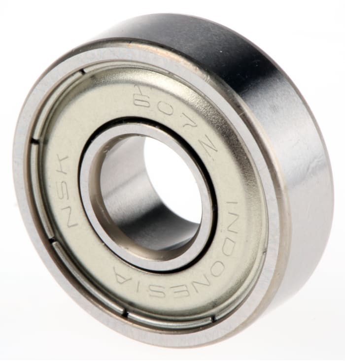 NSK 607ZZ Single Row Deep Groove Ball Bearing- Both Sides Shielded 7mm I.D, 19mm O.D