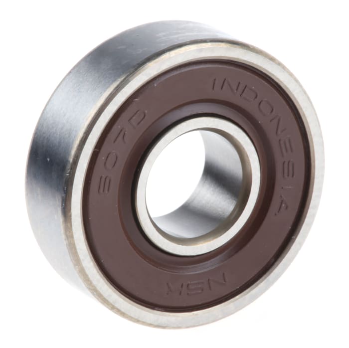 Rodamiento de bolas Rodamiento de bolas de ranura profunda de fila única NSK de Acero, Ø int. 7mm, Ø ext. 19mm, ancho