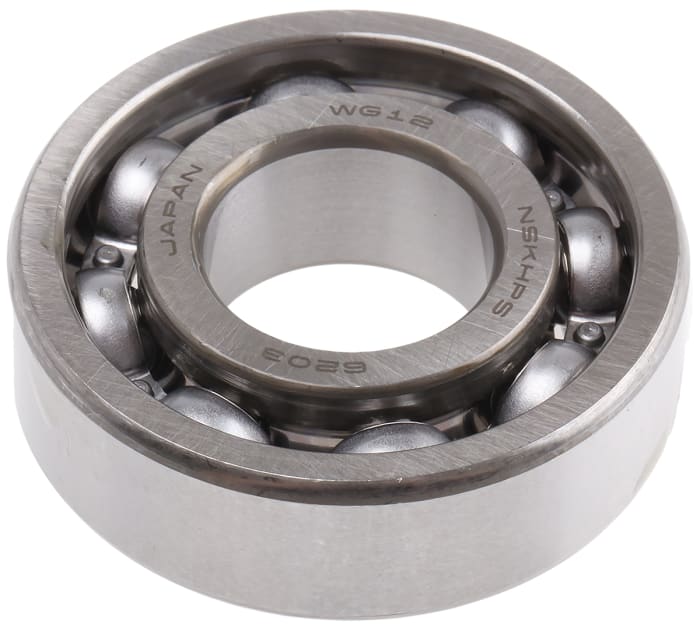 NSK 6203 Single Row Deep Groove Ball Bearing- Open Type 17mm I.D, 40mm O.D