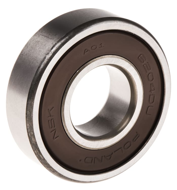 NSK 6204DDU Single Row Deep Groove Ball Bearing- Both Sides Sealed 20mm I.D, 47mm O.D