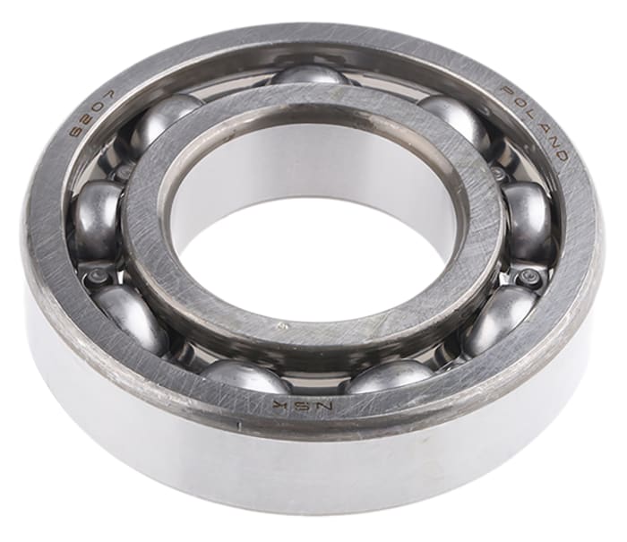 NSK 6207 Single Row Deep Groove Ball Bearing- Open Type 35mm I.D, 72mm O.D