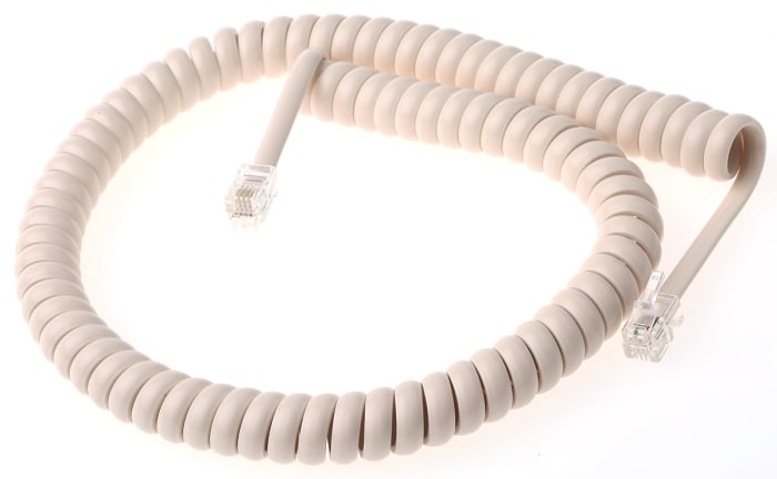 Decelect Phone Accessory, Telephone Cord, Ivory, 3m