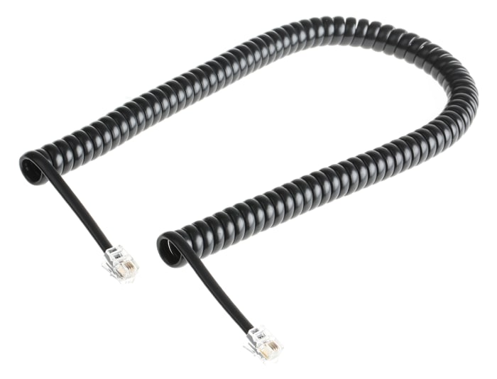 Decelect Phone Accessory, Telephone Cord, Black, 3m
