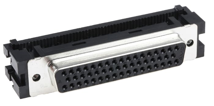 TE Connectivity Amplimite HDF-20 50 Way Right Angle Cable Mount D-sub Connector Socket, 2.76mm Pitch