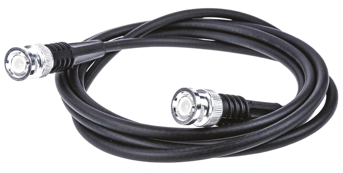 Câble coaxial TE Connectivity, RG58, BNC, / BNC, 2m, Noir