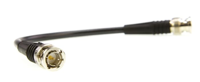TE Connectivity Male BNC to Male BNC, 250mm, RG59 Coaxial, Terminated75 Ω