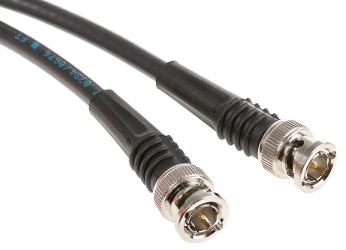 TE Connectivity Male BNC to Male BNC, 1m, RG59 Coaxial, Terminated75 Ω