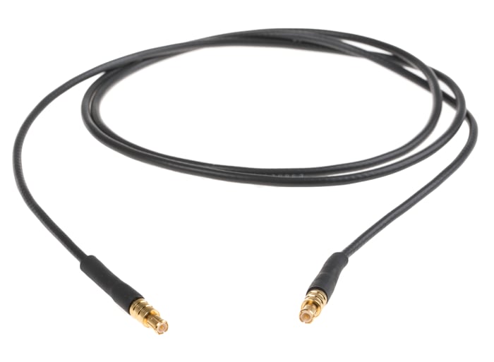 TE Connectivity Male MCX to Male MCX Coaxial Cable, 1m, RG174 Coaxial, Terminated