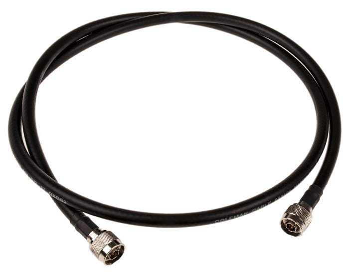 TE Connectivity Male N Type to Male N Type, 1.5m, RG213 Coaxial, Terminated50 Ω